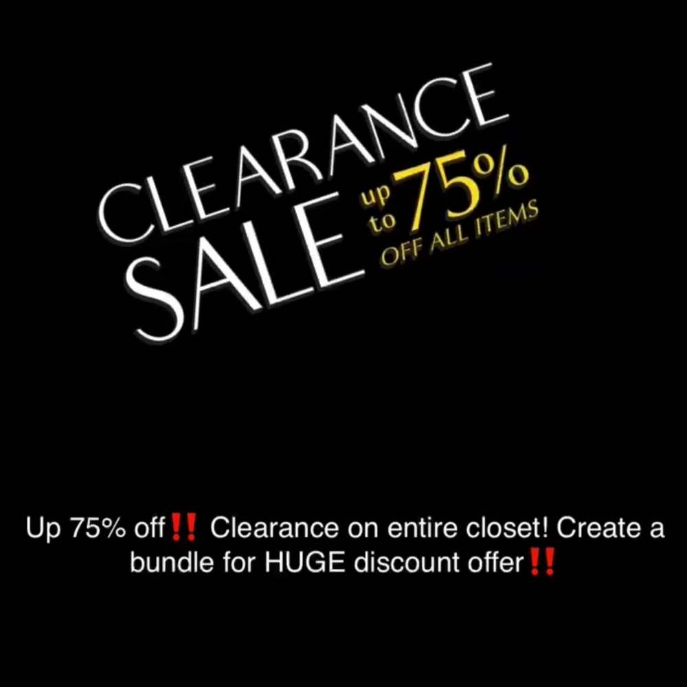 Entire Closet Sale! Like or Bundle for Discount!